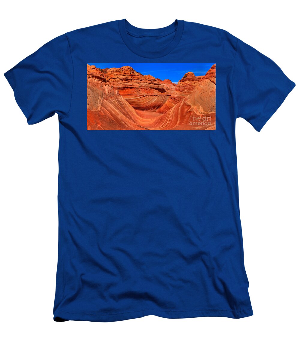 The Wave Wide Panorama Adam Jewell T-Shirt