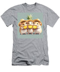 Three Adorable Hamsters in Hats Enjoying Pineapple Slices Giuseppina Rikuu T-Shirt