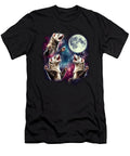 Three Ferrets Howling At Moon Funny Weird Cursed Meme Job T-Shirt