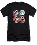 Three Hamsters Howling At Moon Funny Weird Cursed Meme Job T-Shirt
