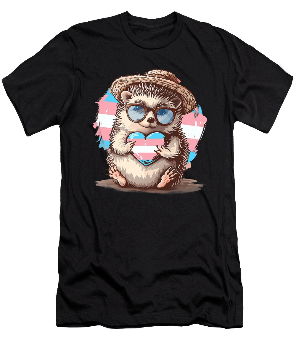 Transsexual Hedgehog Heart Lgbt Trans Flag Coami Tacti T-Shirt