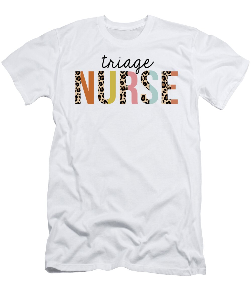 Triage Nurse Leopard Print Registered Rn Nursing Appreciation Jensen Cena T-Shirt