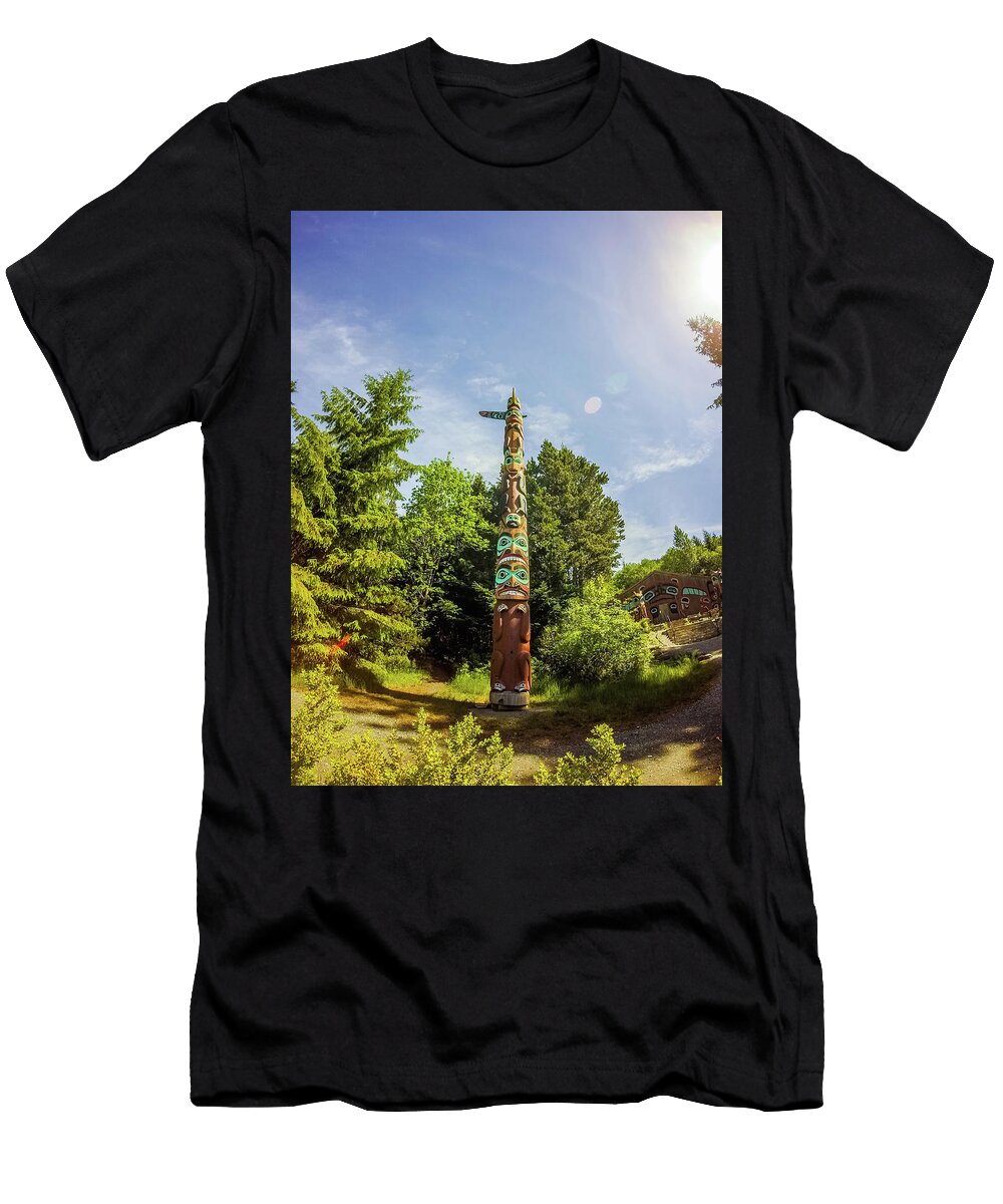 Tribal Totem Pole in Ketchikan Alaska Alex Grichenko T-Shirt
