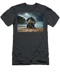 Troll Monster with His Hamster Gumball Machine on Beach Scott Van Osdol T-Shirt