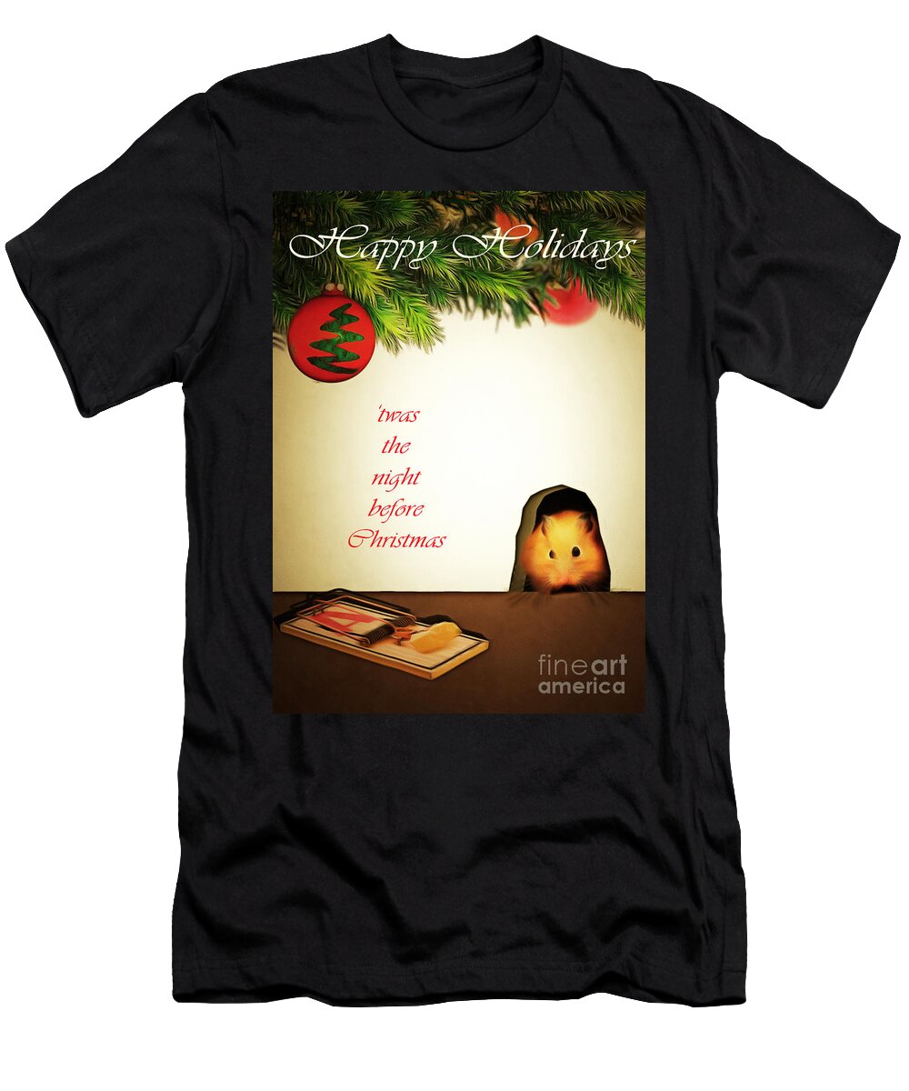 Twas the Night Before Christmas 20140919brunaille with Text Wingsdomain Art and Photography T-Shirt