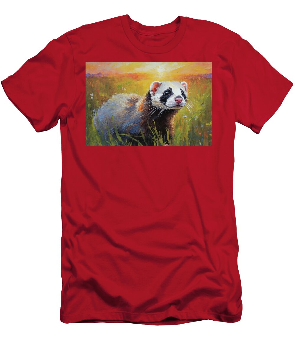 Twilight Tranquility and the Thoughtful Ferret Don Northup T-Shirt