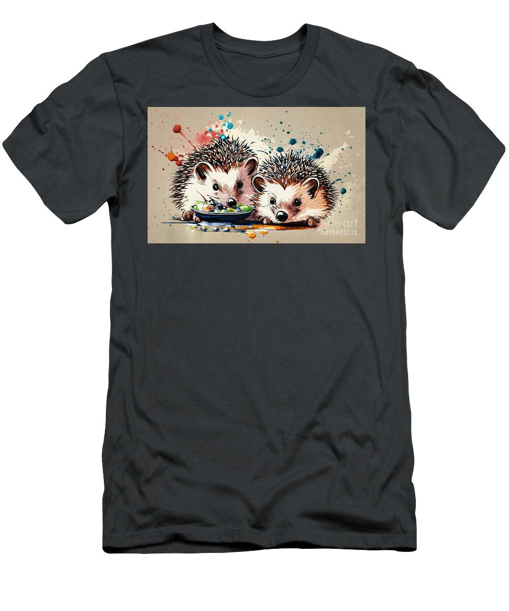 Two of Hedgehog Bowl Milk Rhys Jacobson T-Shirt