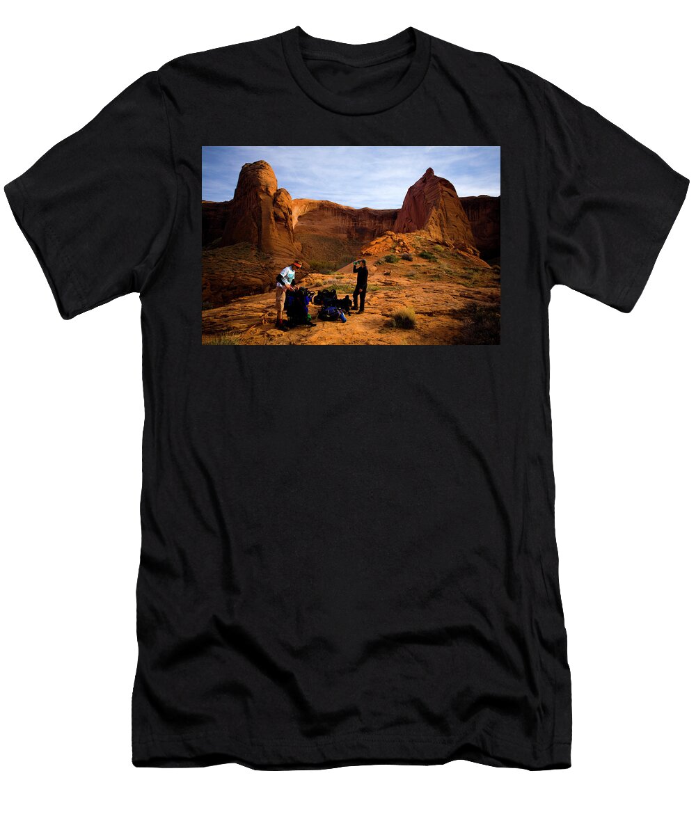 Two People Take a Break While Hiking Kirk Mastin T-Shirt
