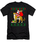 Ugly Xmas Santa Riding Cheetah Christmas Natalie Lidford T-Shirt