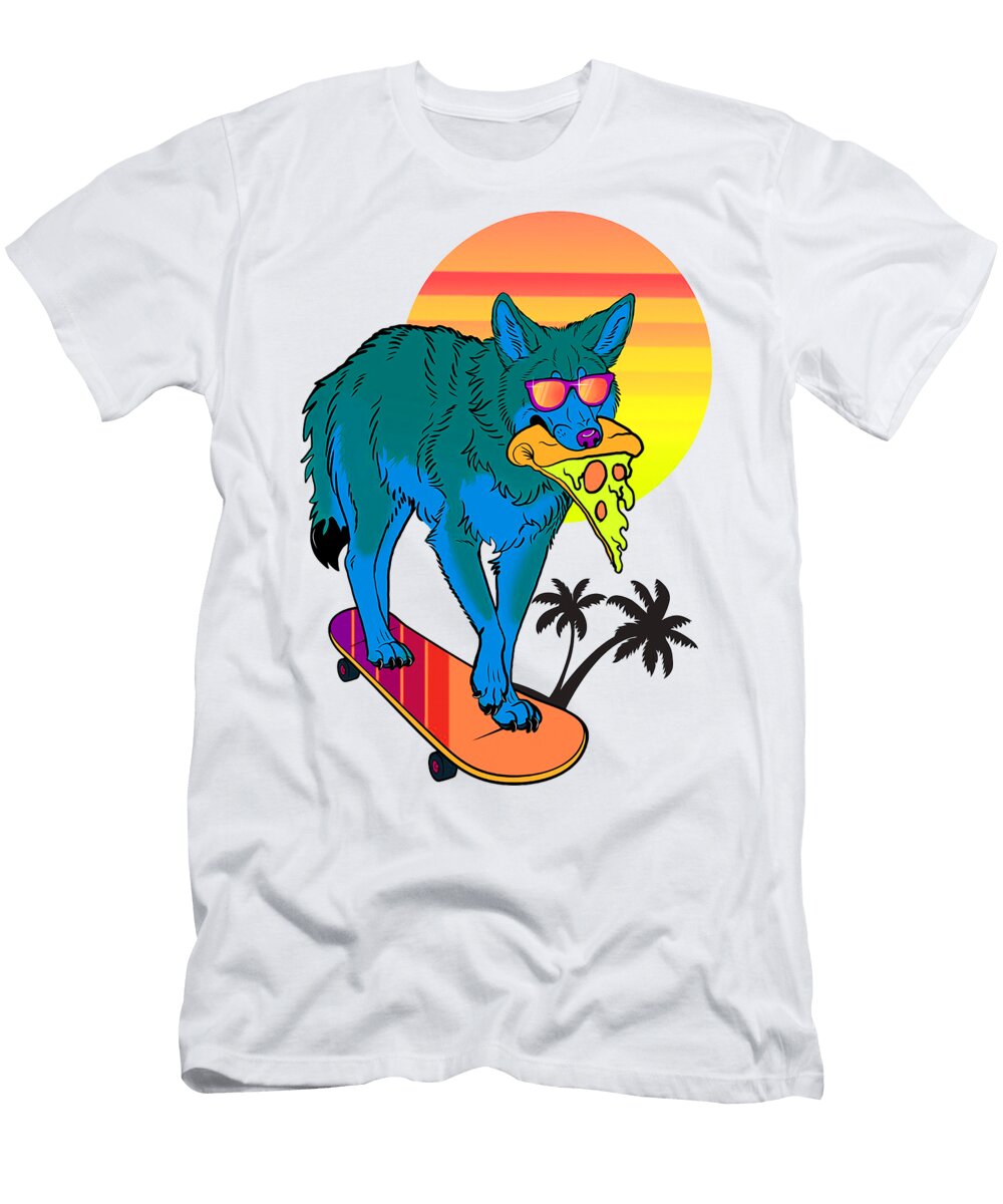 Vaporwave Coyote Kimberly Russell T-Shirt