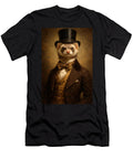 Victorian Ferret Gentleman Portrait Whimsical Vintage Animal Oil Painting Aldo Kristiyono T-Shirt