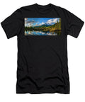 View of Beaver Pond and Three Sisters Panoramic Images T-Shirt