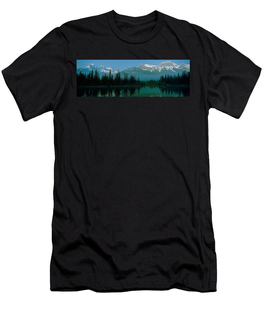 View of Beaver Pond Three Sisters Panoramic Images T-Shirt