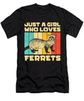 Vintage Ferrets Lovers Just a Girl Who Loves Ferrets Grover Mcclure T-Shirt