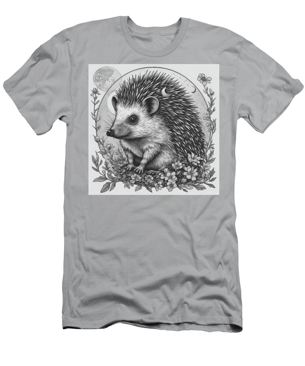 Vintage Hedgehog in Garden Douglas Moorezart T-Shirt