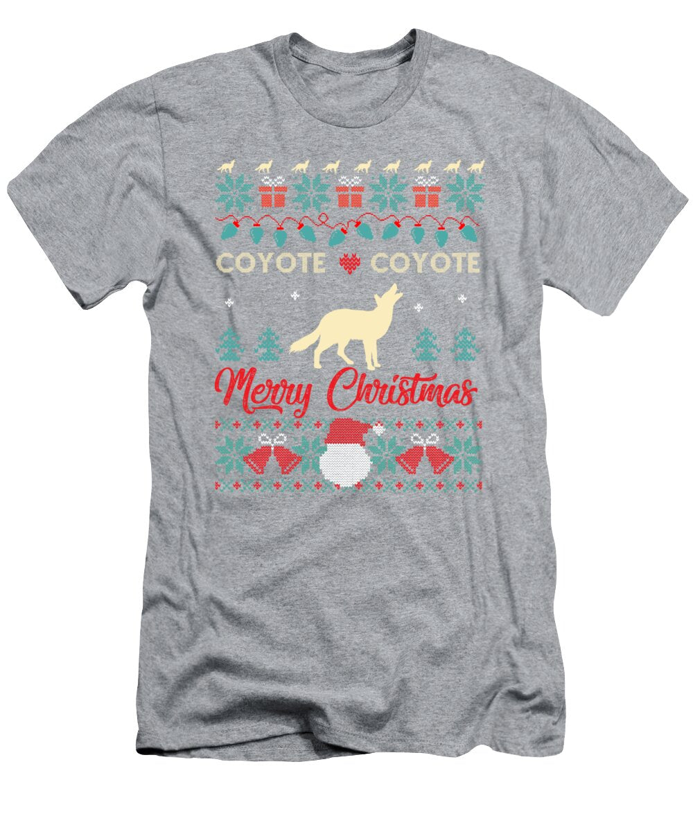 Vintage Retro Coyote Funny Ugly Christmas Sweater Sidney Anglo T-Shirt