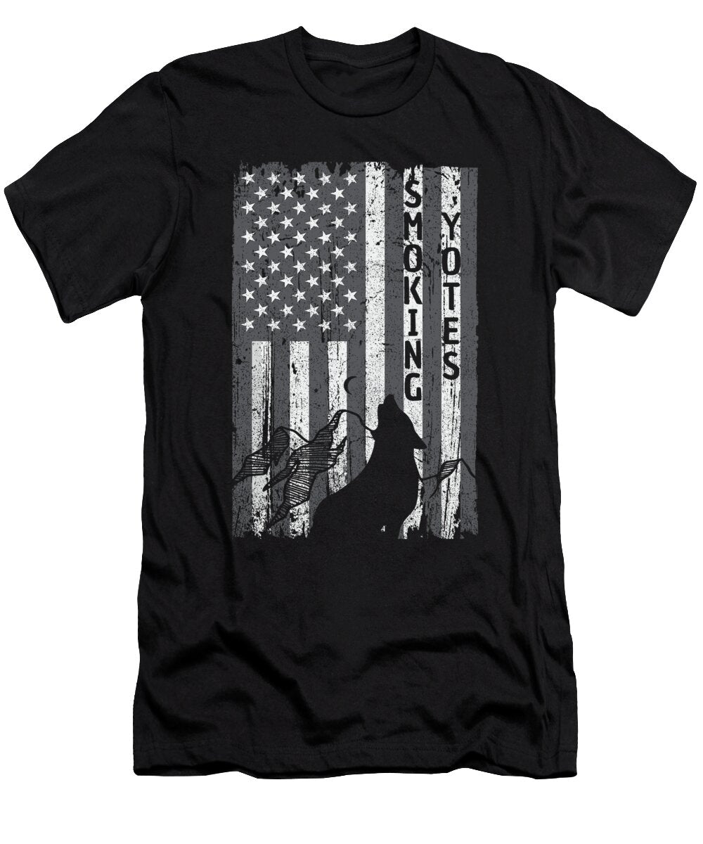 Vintage US Flag Coyote Hunting Hunter Hunters Gift 1 T-Shirt