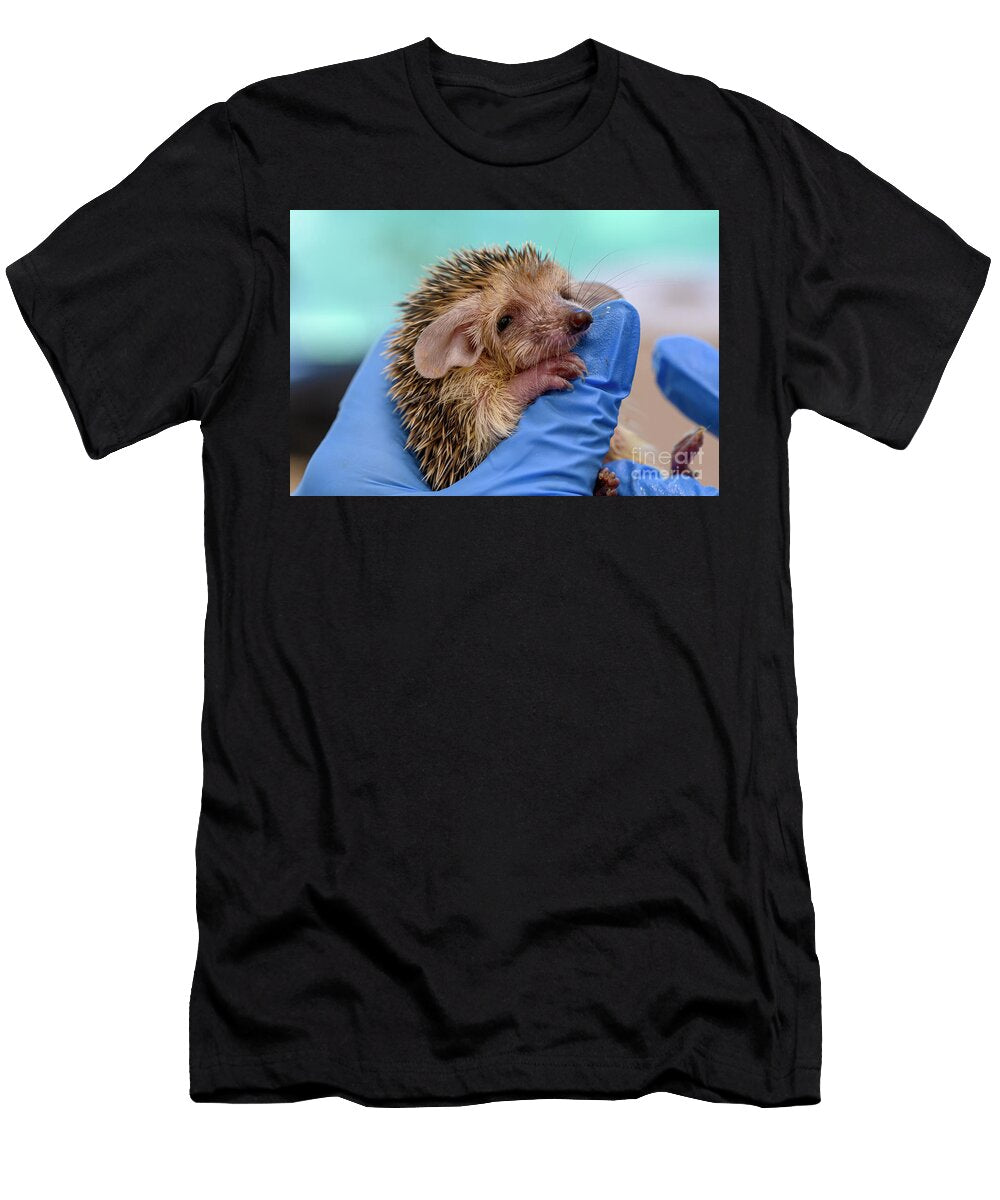 Volunteer Feeds and Orphaned Hedgehog Aj3 Ilan Rosen T-Shirt