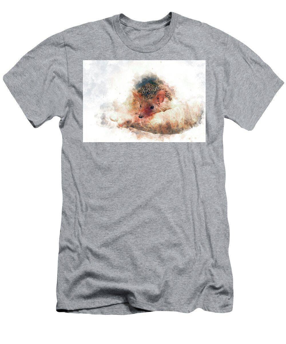 Volunteer Feeds and Orphaned Hedgehog Aj6 Humorous Quotes T-Shirt