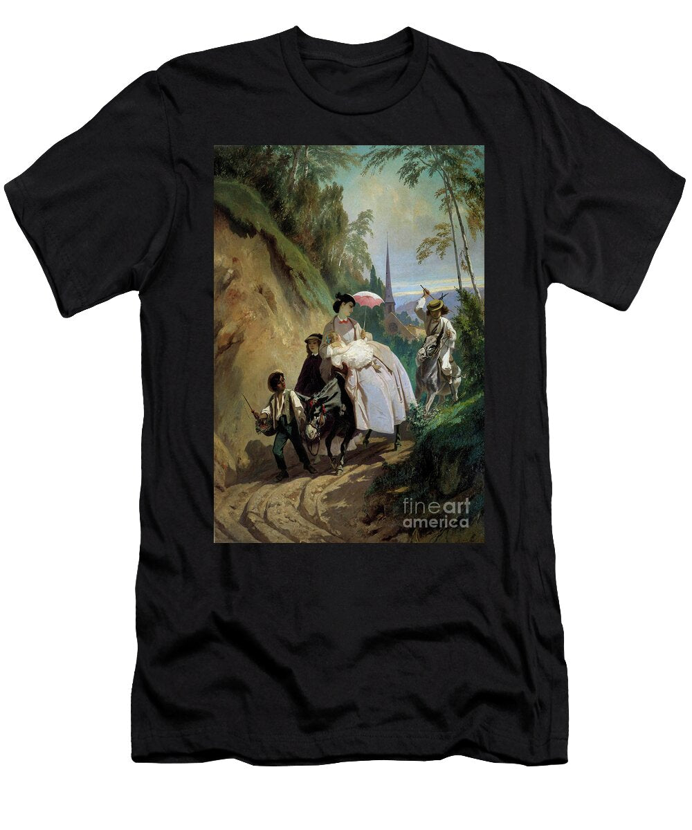 Walk a Donkey to Montmorency 19th Century Eugene Giraud T-Shirt