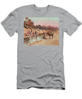 Washerwomen By the River and Water Carrier Alexis Auguste Delahogue T-Shirt
