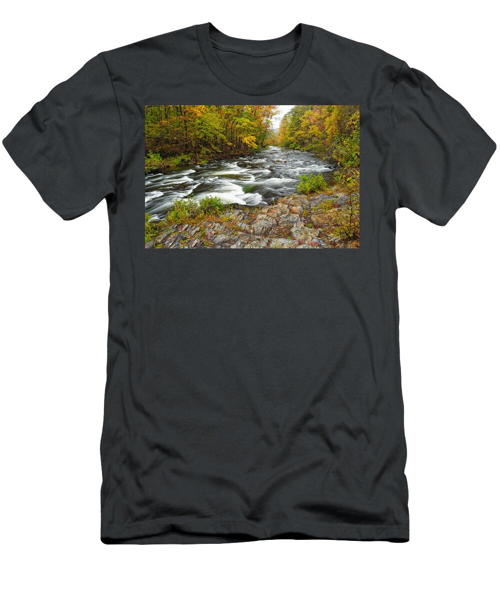 Watching It All Go By Beavers Bend Broken Bow Fall Foliage Silvio Ligutti T-Shirt