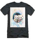 Watercolor Animal Art Two Ferrets Playing in a Tunnel with Tan and White Fur Adorable Ferret Pair Henry George T-Shirt