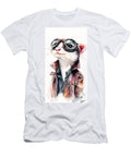 Watercolor Animal Portrait in a Stylish Jacket Clint Mclaughlin T-Shirt