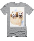 Watercolor Animal Portraits Two Baby Ferrets Exploring a Cardboard Box with Tan and White Fur Cute a Henry George T-Shirt