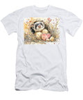 Watercolor Art a Playful Black Footed Ferret Peeking From Its Prairie D Cute Ferret Hidden Treasure Elmer Powers T-Shirt