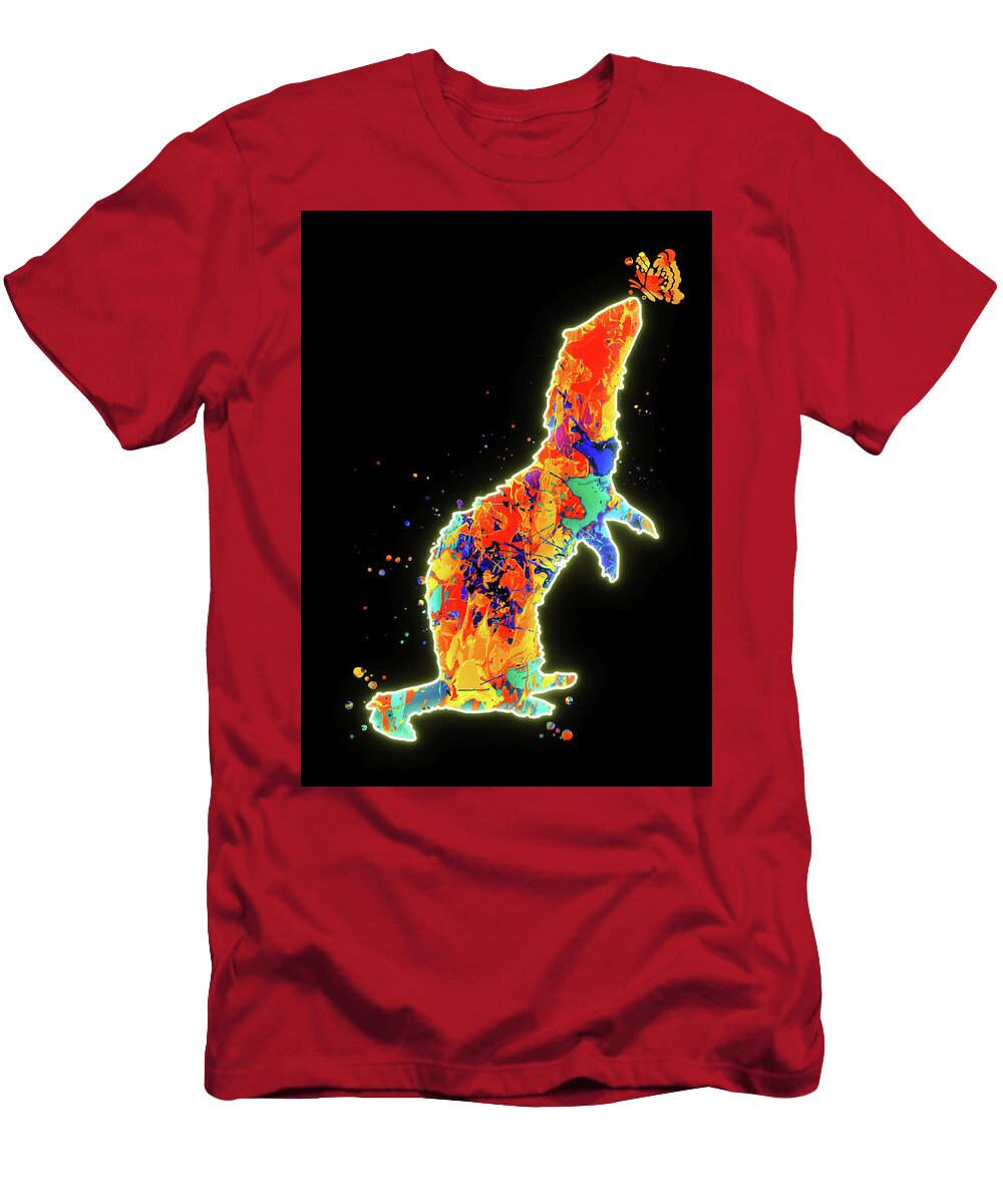 Watercolor Ferret Wrenn Huber T-Shirt