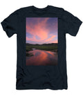 Wetland Sunset and Moon John Burk T-Shirt