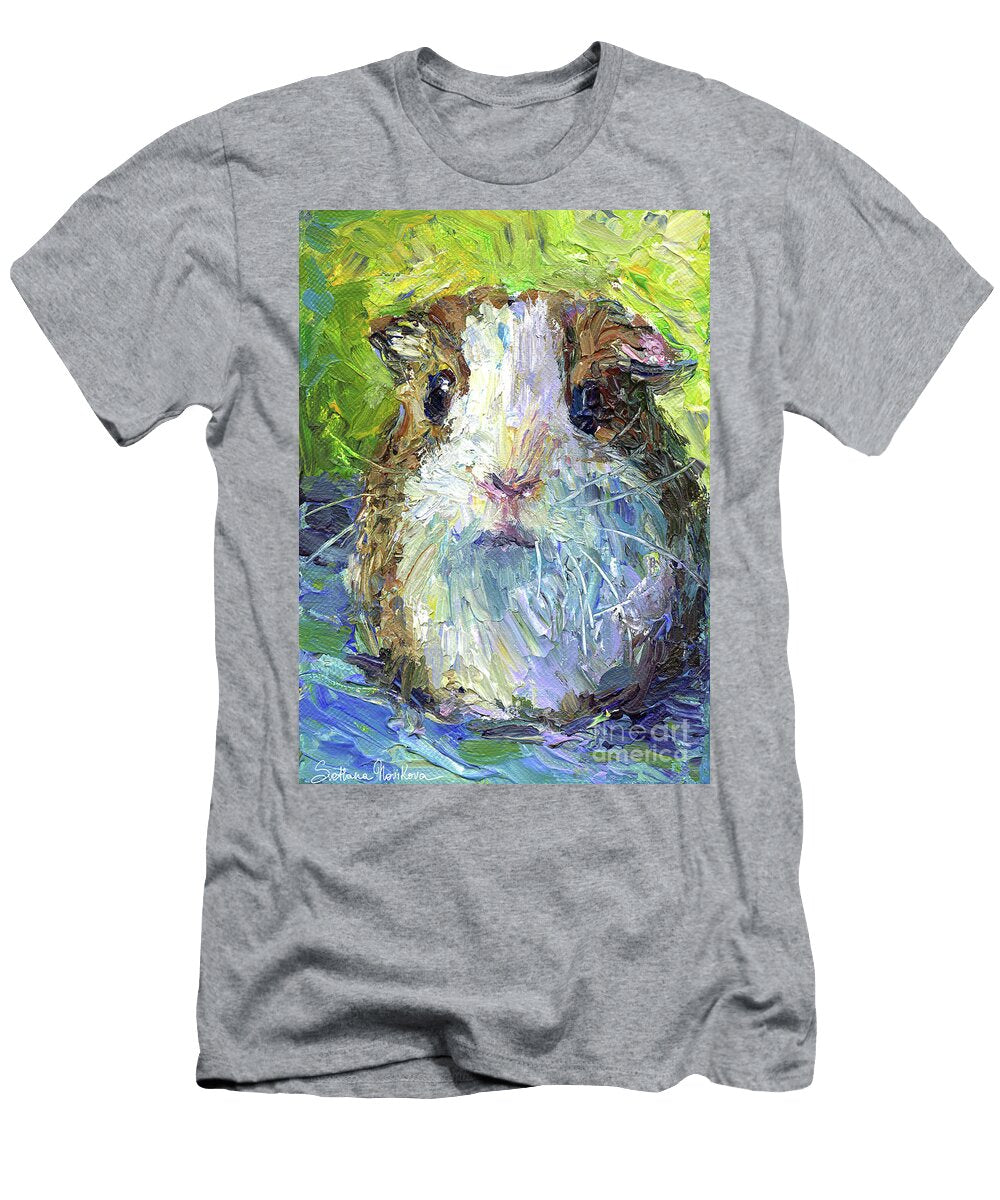 Whimsical Guinea Pig Painting Print Svetlana Novikova T-Shirt