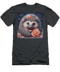 Whimsical Hedgehog Amidst Roses Whimsical Art Debra T-Shirt