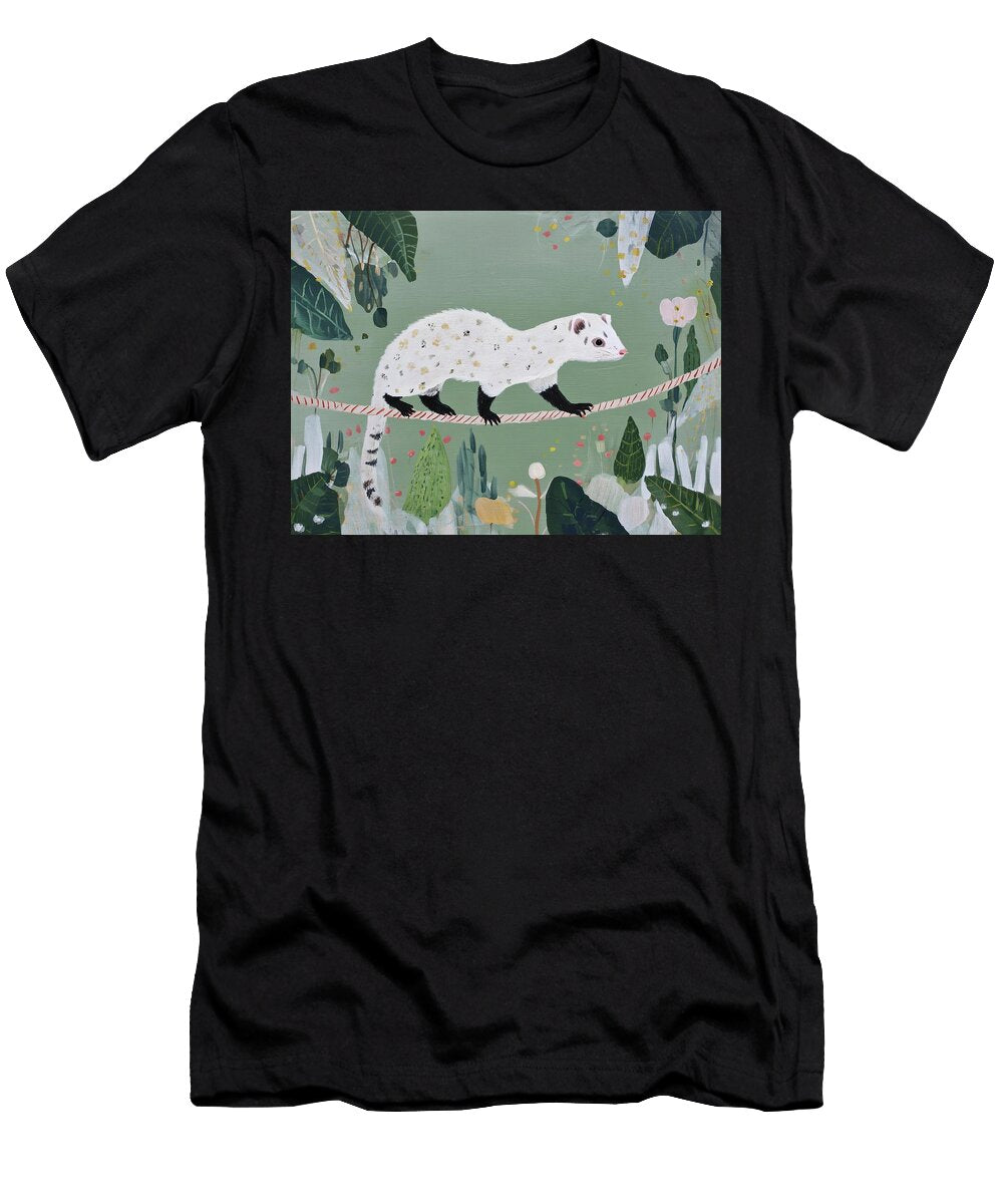 White Ferret on a Rope Fabrizio Cassetta T-Shirt