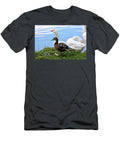 White Geese with a Duck At a Pond Johan Ferret T-Shirt