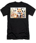 White Rabbit Wildlife Set Animal Illustration Dgehog Watercolor Raccoon Watercolour Fox Panda Fawn Wafe Akkash T-Shirt