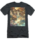 Wildlife Artwork Charming Forest Creature By a Waterfall Nature Scene Forest Creature Clint Mclaughlin T-Shirt