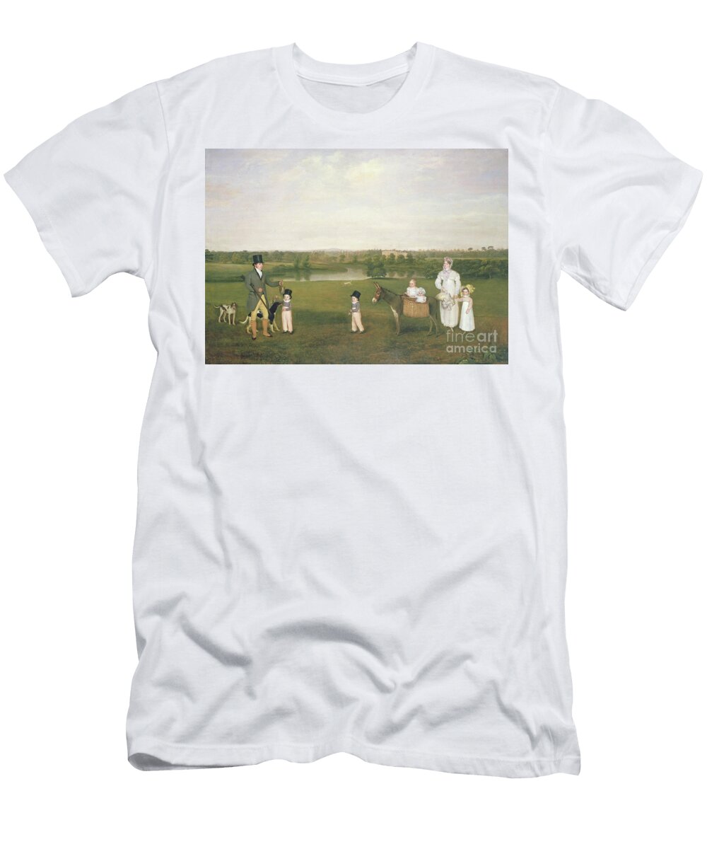 William Hetton Cooke with His Wife and Children At Worleston Rookery Chester John E Ferneley T-Shirt
