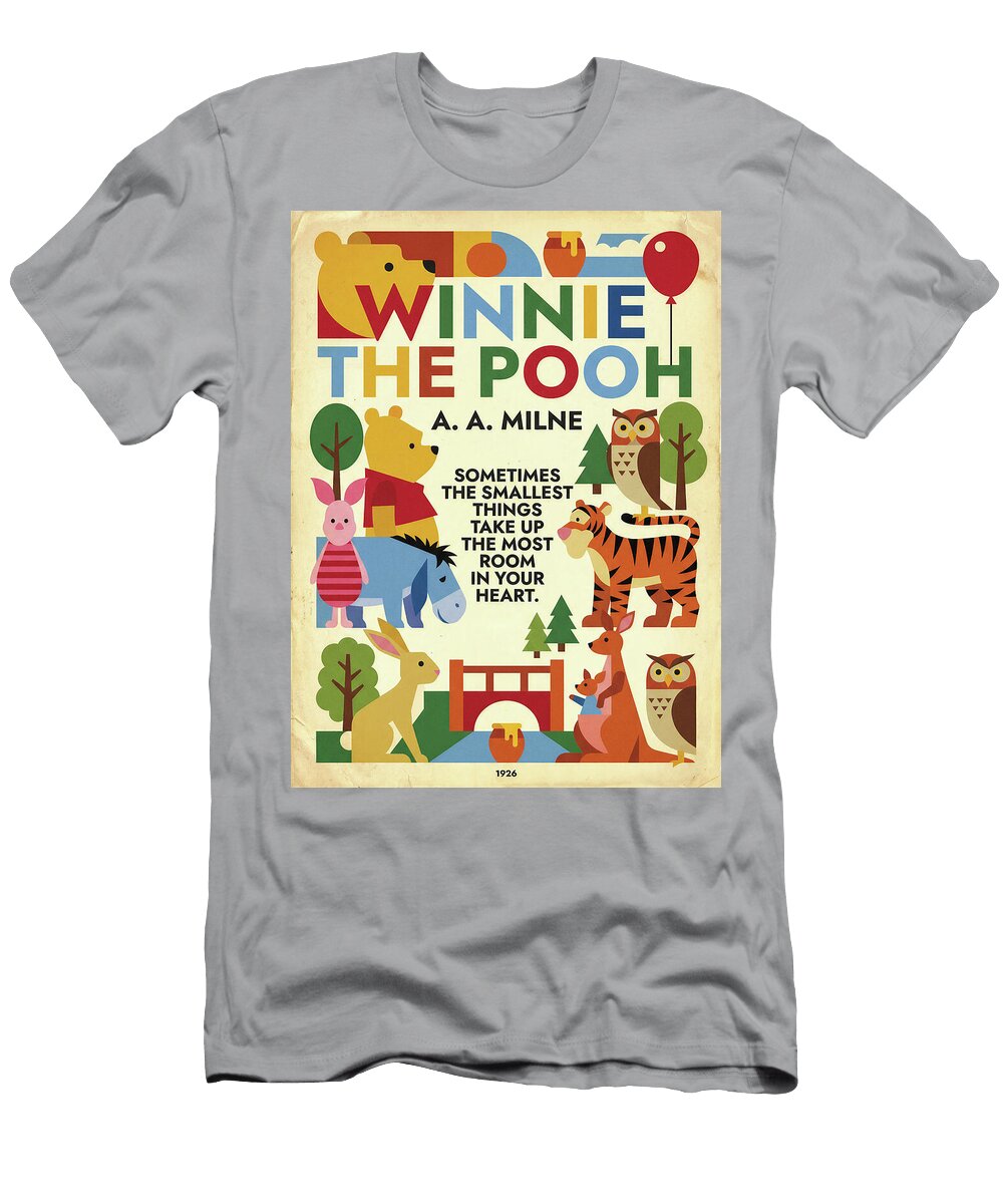 Winnie the Pooh Minimal Book Poster Retro Book Cover Vintage Bauhaus 1926 Sampadart Gallery T-Shirt