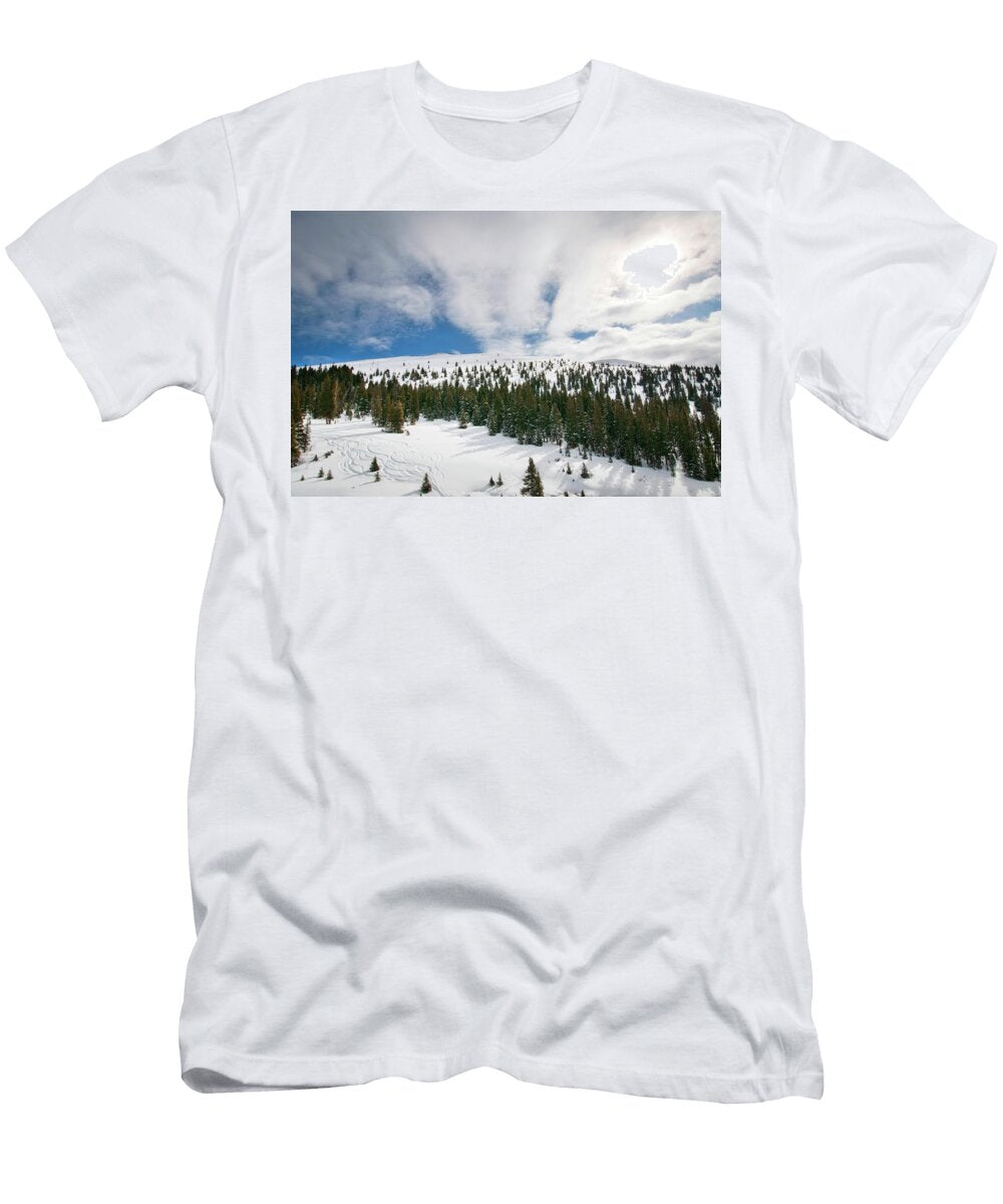 Winter Landscape with Backcountry Ski Leslie Parrott T-Shirt