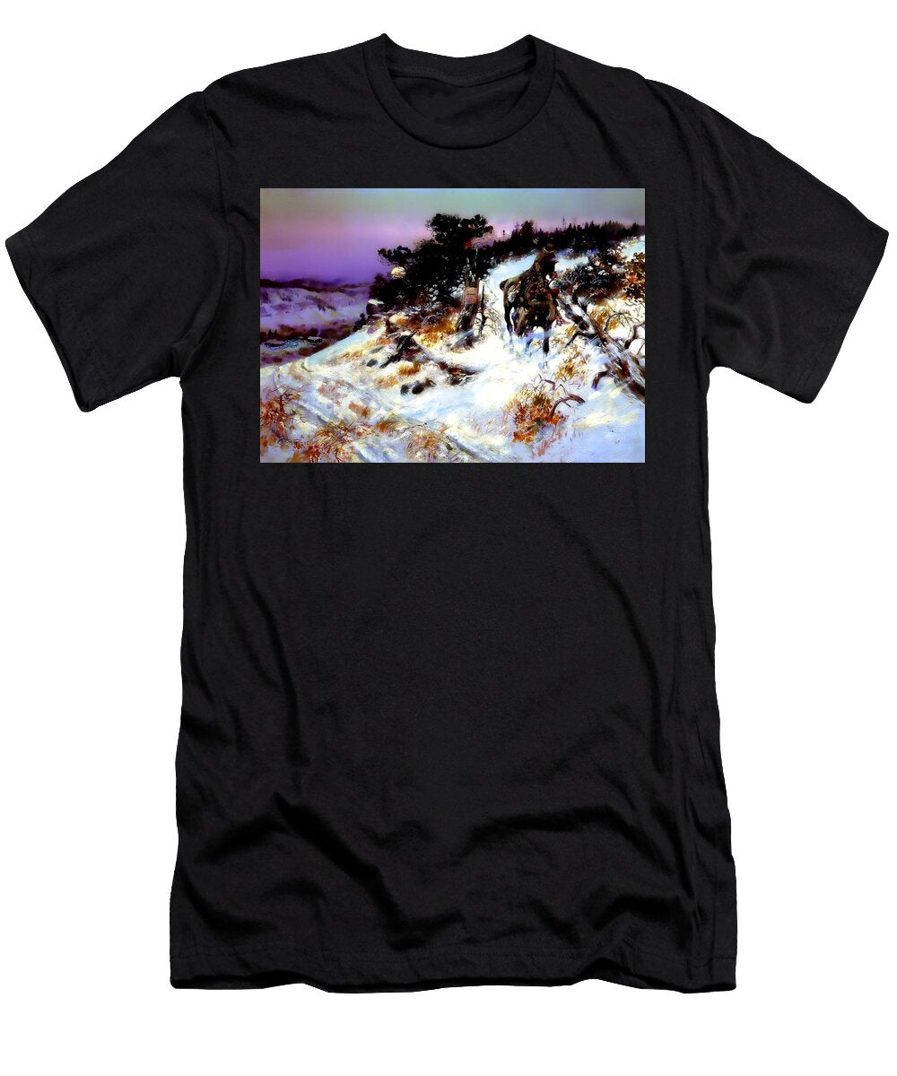 Wolf and Beaver Western Art Charles M Russell T-Shirt