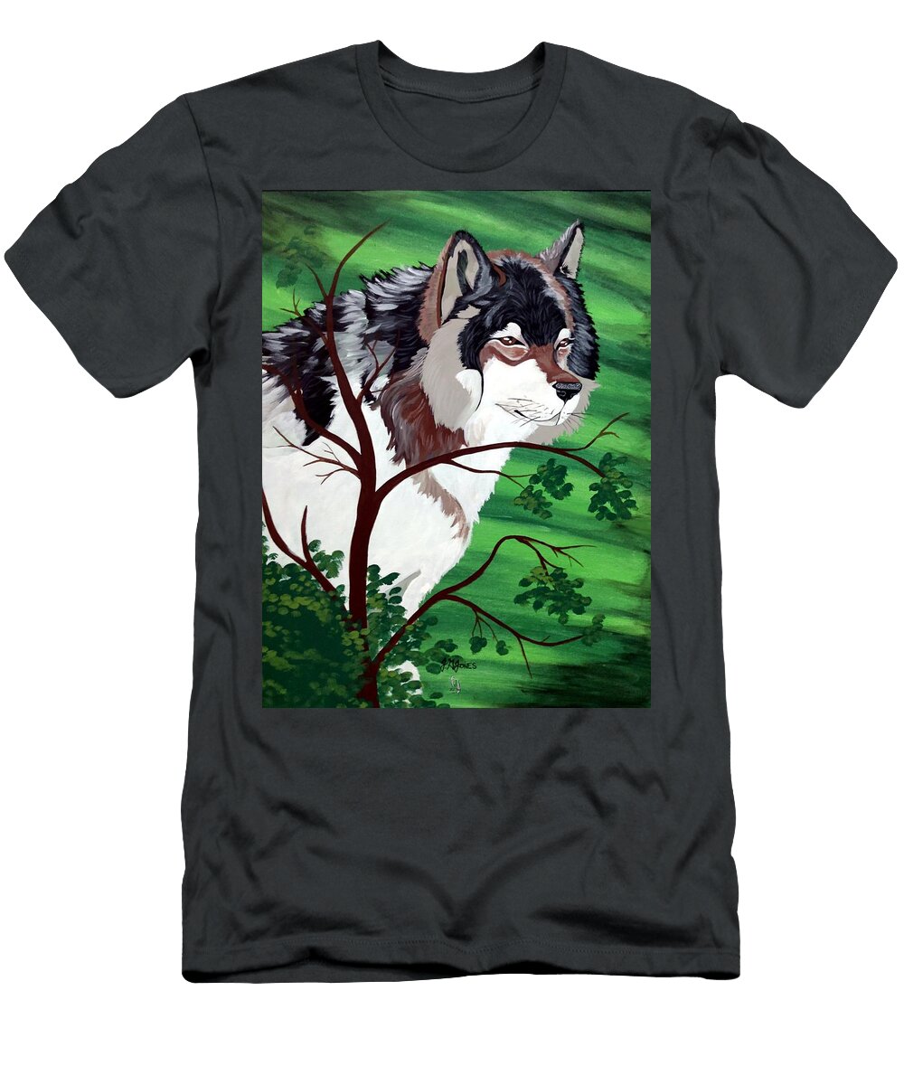Wolf in the Prairie Jacklyn G Jones T-Shirt