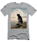 Wolf Watching the Moonrise Daniel Eskridge T-Shirt