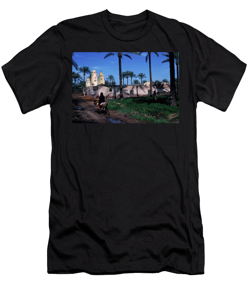 Woman on Camel By Mansion Robert Caputo T-Shirt