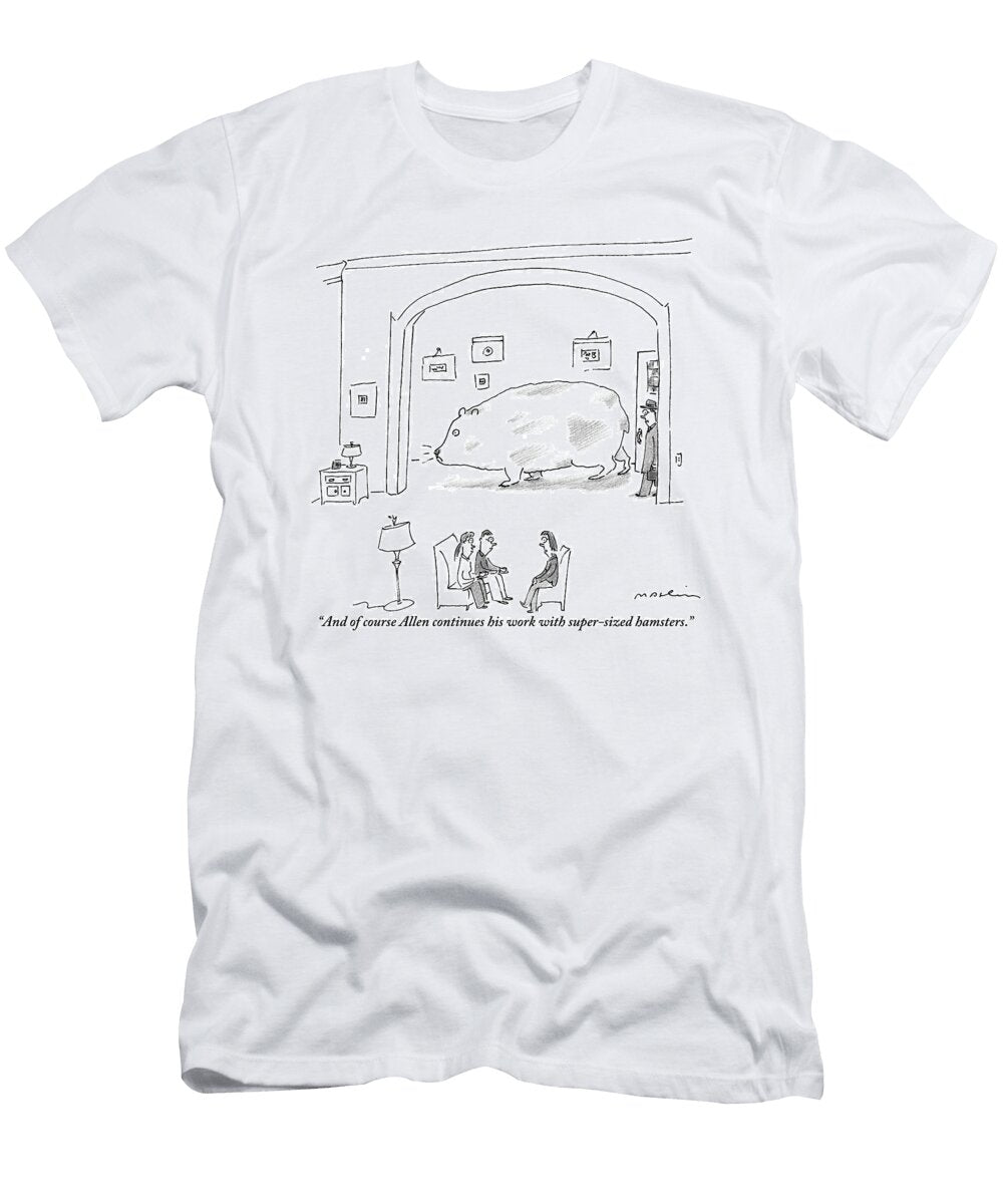 Woman to Couple in Living Room Michael Maslin T-Shirt