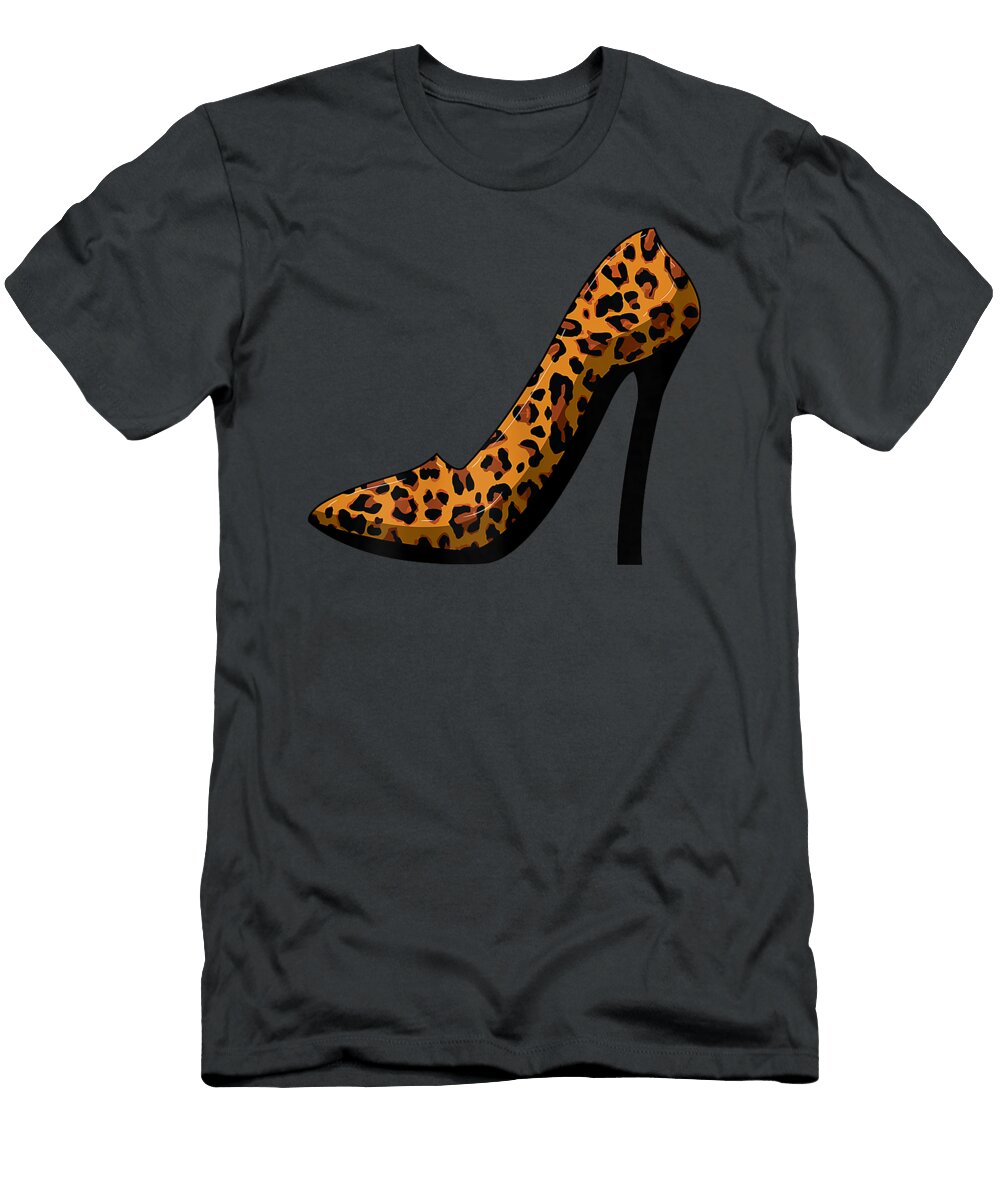 Womens Cheetah Leopard Pattern High Heels Stiletto Ignas Marcy T-Shirt