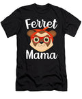 Womens Ferret Mama Red Bandanna Funny Weasel Haselshirt T-Shirt
