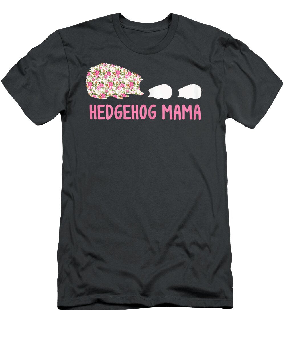 Womens Hedgehog Mama Mom and Babies Damiana Mazza T-Shirt