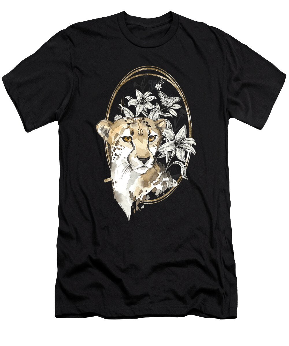 Womens Wild Animals Cat Cheetah Art Dhbubble T-Shirt